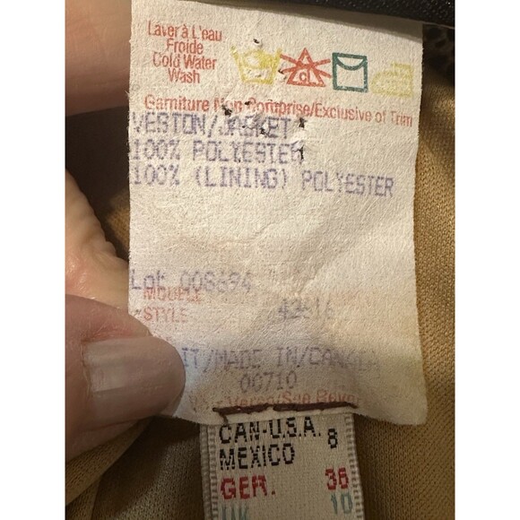 Joseph Ribkoff Women Size 8 Animal Print Belted Blazer Foiled Crushed Velvet - Picture 10 of 11